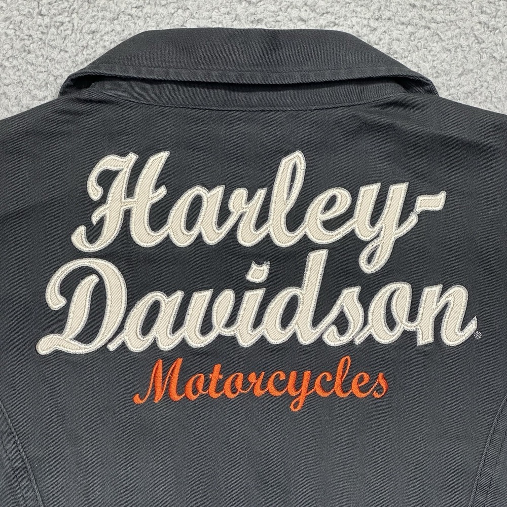 Harley-Davidson 99160-10VW Womens Size XL Sleeveless Woven Shirt Motorcycle Vest - Picture 11 of 12